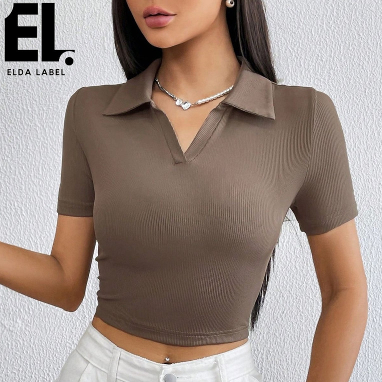 Yoona Polo Shirt Crop Top