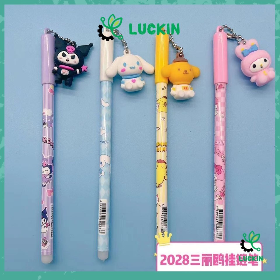 

(12pcs) Grosir Bolpen Gel Fancy +Gantungan / Pulpen Tinta 1 box mika / Pen Jel motif karakter lucu / Balpen / Ballpoint