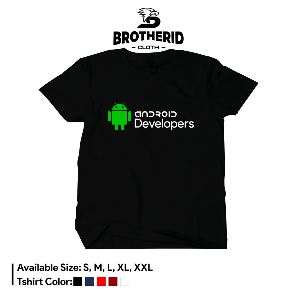 Kaos Android Developers Developer Baju IT Programmer Geek Combed 30s