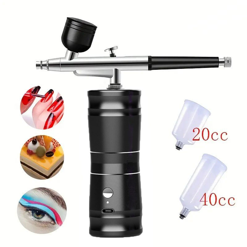 

Spray Gun Spray Gun with Compressor 0.3mm Spray Gun Kit for Nail Spray Gun for Model/Cake/Car Painting