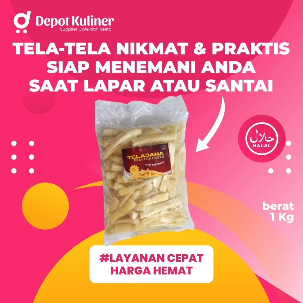 

Tela Tela Frozen Telajana 1 Kg Singkong Praktis