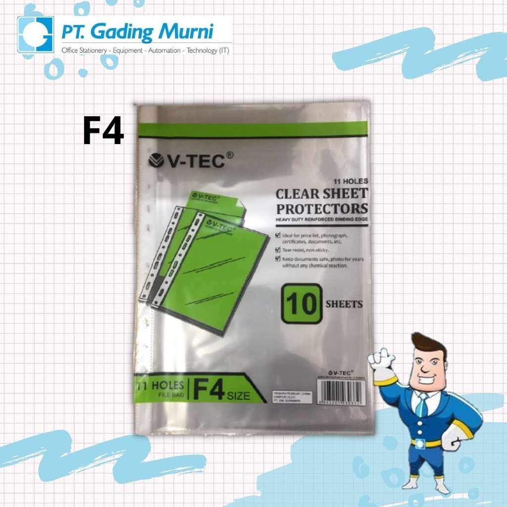 

V-TEC SHEET PROTECTORS F4