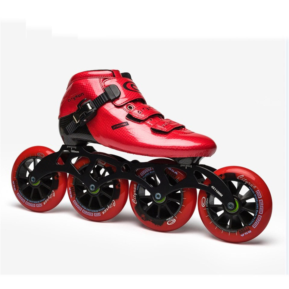 Carbon Fiber Inline Speed Skates Adult Child Competition Skates 4 Wheels Racing Skating Patines Simi