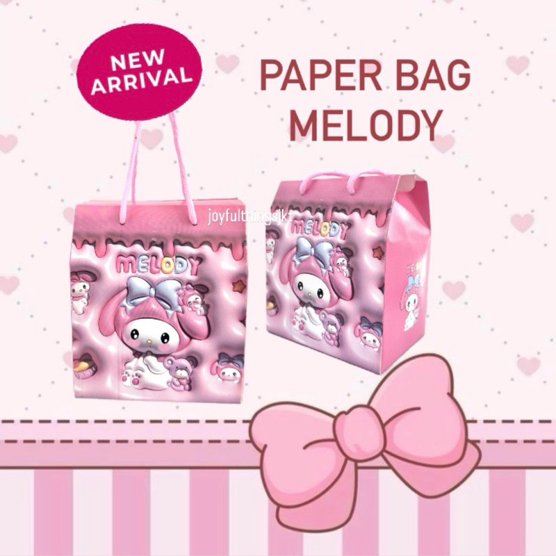 

TokoSasa Paper Bag Melody Pink / Goodie Bag Ulang Tahun Anak Motif Sanrio / PaperBag Ultah / Tas Ultah Perayaan / Tas Hampers Lebaran / Kotak Acara Pesta Birthday Anak Cewek Cowok / Bingkisan Snack Tas Jinjing / Paper bag Karakter Lucu Ready