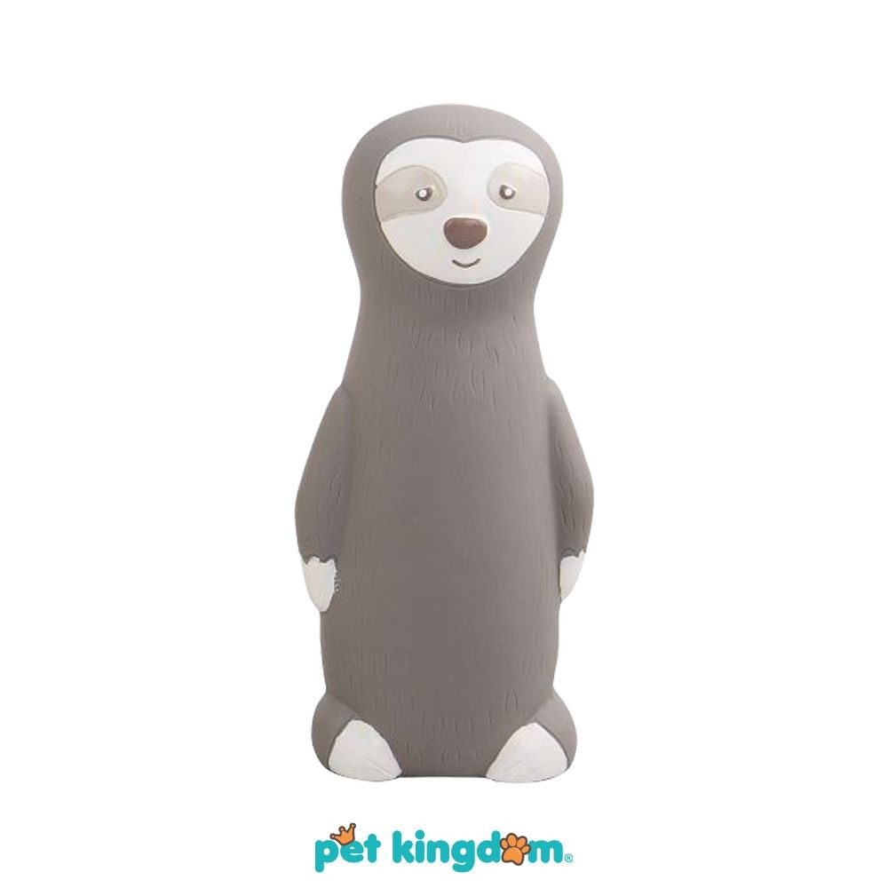 Pet Kingdom Pawise Mainan Anjing Lateks Kukang Dengan Botol - Abu-Abu Boneka Hewan Hadiah Anak Kolek