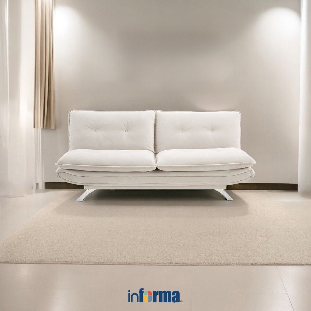 Informa Ozzie Sofa Bed Fabric - Krem Beige Sofa Lipat Tempat Tidur Lipat Sofa Minimalis Sofa Santai