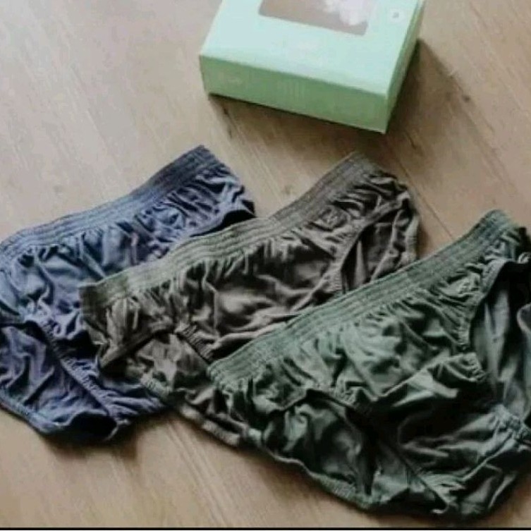 Celana dalam pria merk Crocodile dus hijau/3pcs Sempak pria crocodile 521-242