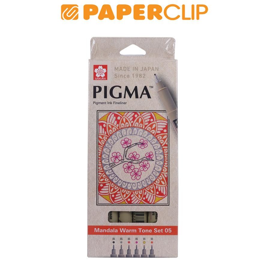 

BALLPOINT SAKURA PIGMA MICRON MANDALA WARM TONE SET 05 XSDK05-MD6A