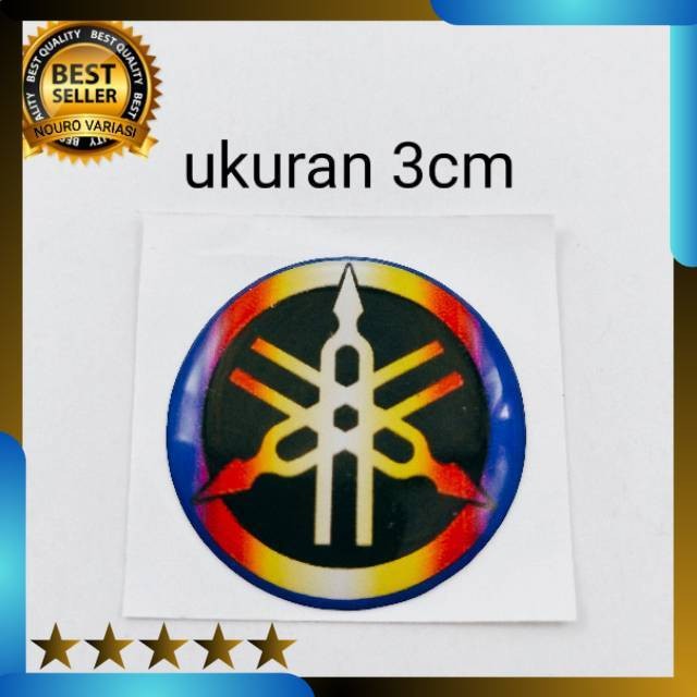 emblem sticker timbul logo GARPUTALA YAMAHA  MIO d thailand  rainbow twotone Lightnaziashop