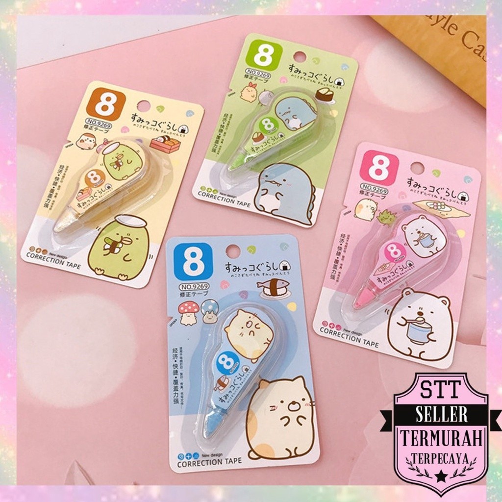 

STT Correction Tape Students Stationary School Supplies 8M Multiple Color Tipe-x Karakter Lucu Penghapus PenaTip-ex Kertas Mini