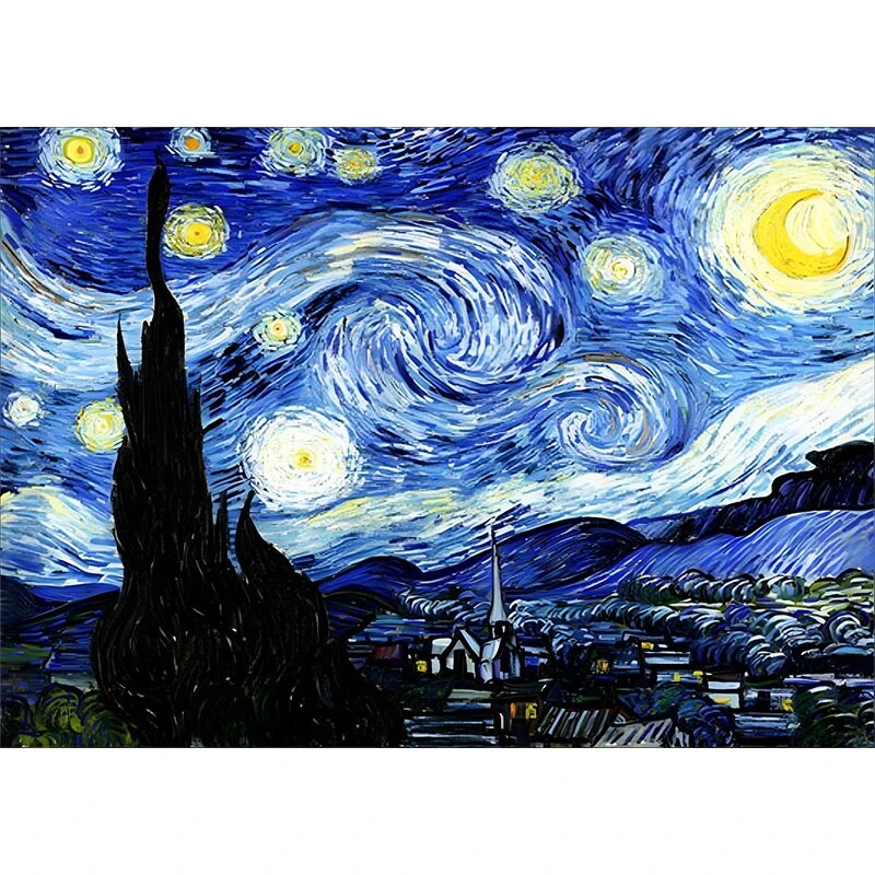 

DIY Diamond Painting Kit Van Gogh Picture Full Round Diamond Inlay Embroidery Craft Cross Embroidery Home Decoration