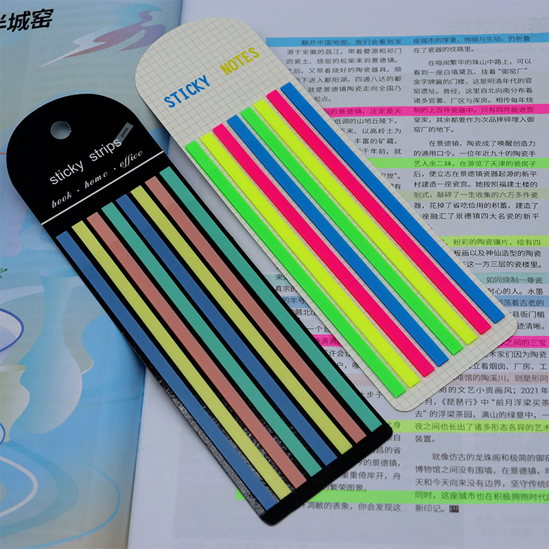 

160Pcs Color Stickers Transparent Fluorescent Index Tabs Flags Sticky Note Stationery Children Gifts School Office Supplies