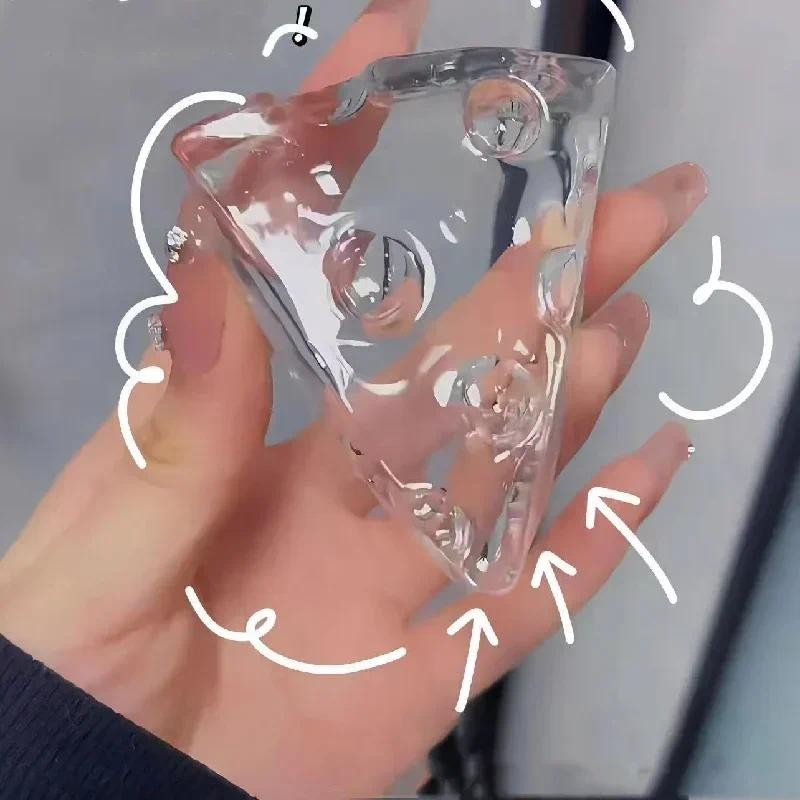 New Cute Transparent Cube Cheese Soft Toy Mochi Dessert Squeeze Party To Sensory Squeeze Pinching Si