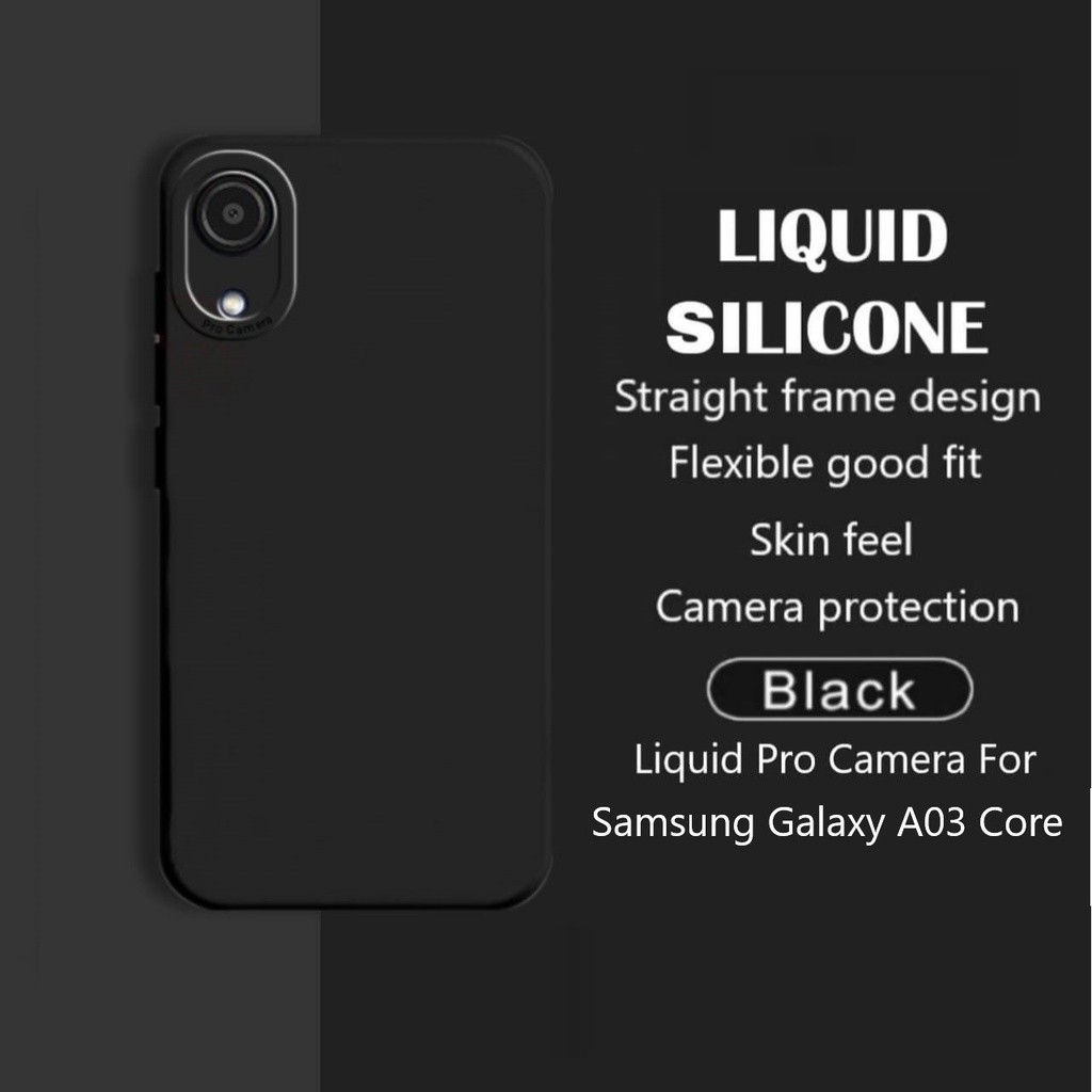 Black Matte Case SAMSUNG A02 , SAMSUNG A02S , SAMSUNG A03 , SAMSUNG A03S , SAMSUNG A03 CORE Softcase