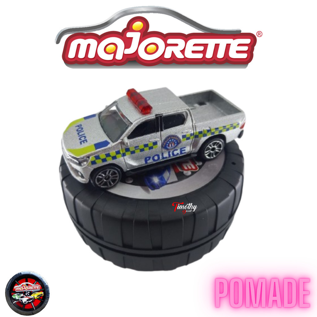 Diecast Majorette Toyota Hilux Revo Pickup Police Silver