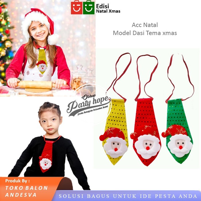 

dasi natal / santa / aksesoris natal / hiasan natal / dasi merry xmas