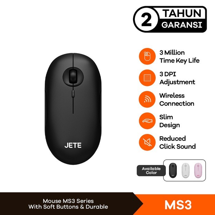 Mouse Wireless JETE MS3 Silent Touch Mouse Bluetooth - Original