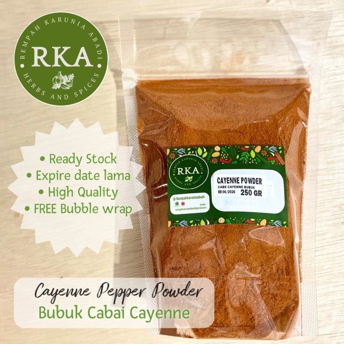 

Bubuk Cabai Cayenne 250gr / Bubuk Cabe Cayenne 250 gr / Cayenne Pepper Powder 250 gr / Pure Cayenne Ground