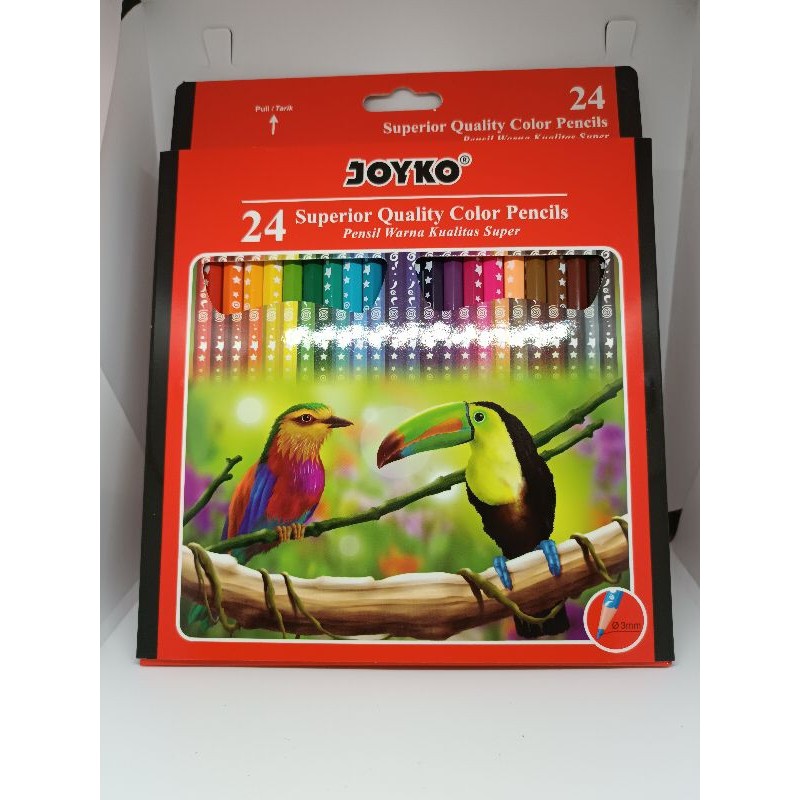 

PENSIL WARNA KAYU 24 WARNA MEREK JOYKO CP 106 1 PAK