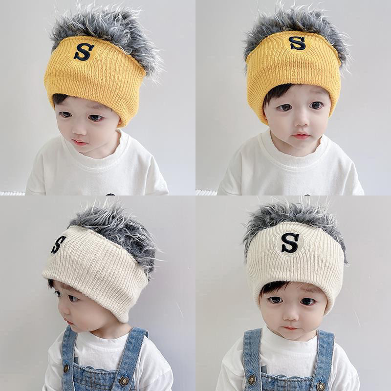Topi Anak Laki-laki Perempuan Lengan Trendi Topi Wig/Topi Super Lucu Keriting untuk Anak-anak