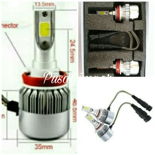 LED HEADLIGHT C6 36WATT LED H11 ULTRA BRIGHT - 1SET LAMPU DEPAN HEADLAMP MOBIL SUPER BRIGHT