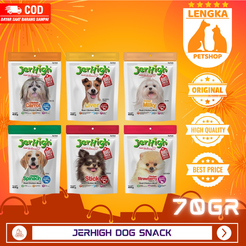 JERHIGH Dog Snack / Cemilan Treats Anjing / Jerhigh Stick Snack Anjing