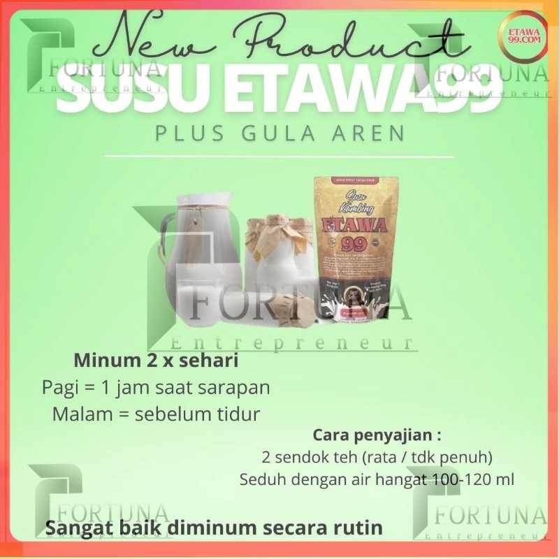

SUSU ETAWA99 MURNI PREMIUM SUSU BUBUK + GULA AREN