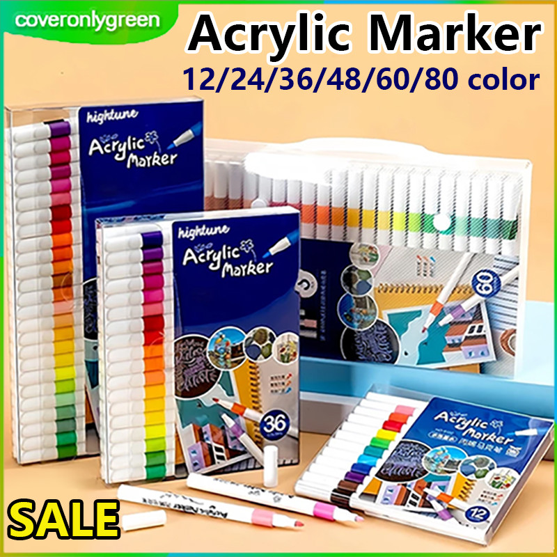 

【COD】36/48/60 Colors Pen Akrilik Marker Warna Cepat Kering Tahan Air / Spidol Acrylic Painter / Menggambar Kreativitas Seni Edukasi Anak