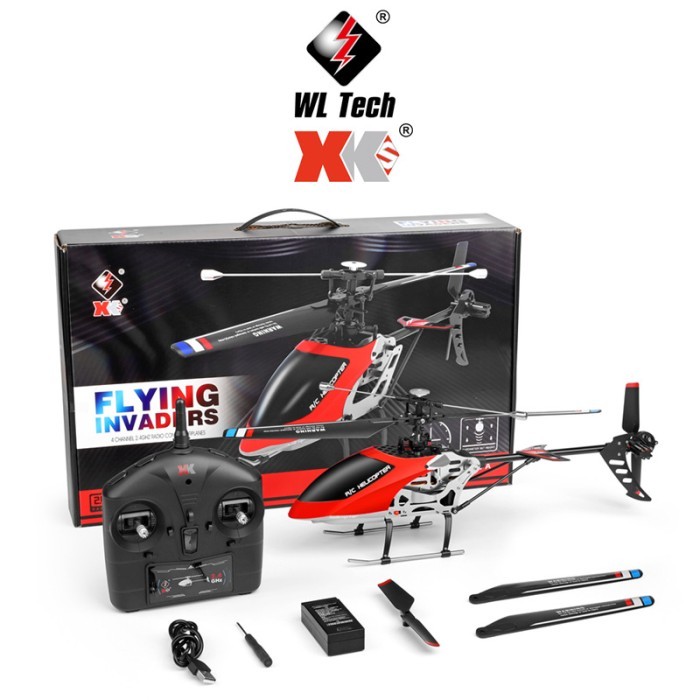 COD Wltoys Xk V912-a Helikopter RC 4ch 2.4G, Helikopter Tinggi Tetap