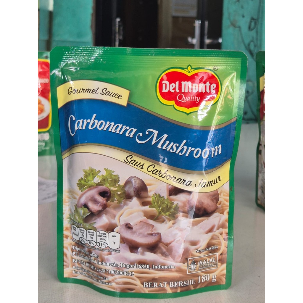 

Delmonte Saus Carbonara Mushroom - 180gr Gourmet Sauce