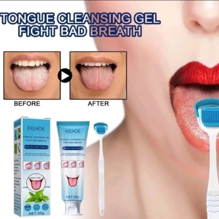 EELHOE Gel Lidah Pembersih Lidah Sikat Lidah Dewasa Gel Pembersih