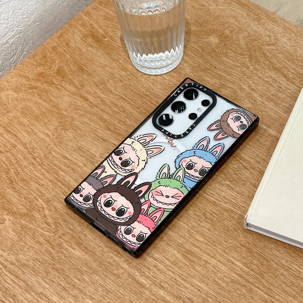 ◇ Surround LABUBU Sticker Casetify Samsung Acrylic Magnetic Phone Case Suitable for Samsung Galaxy S