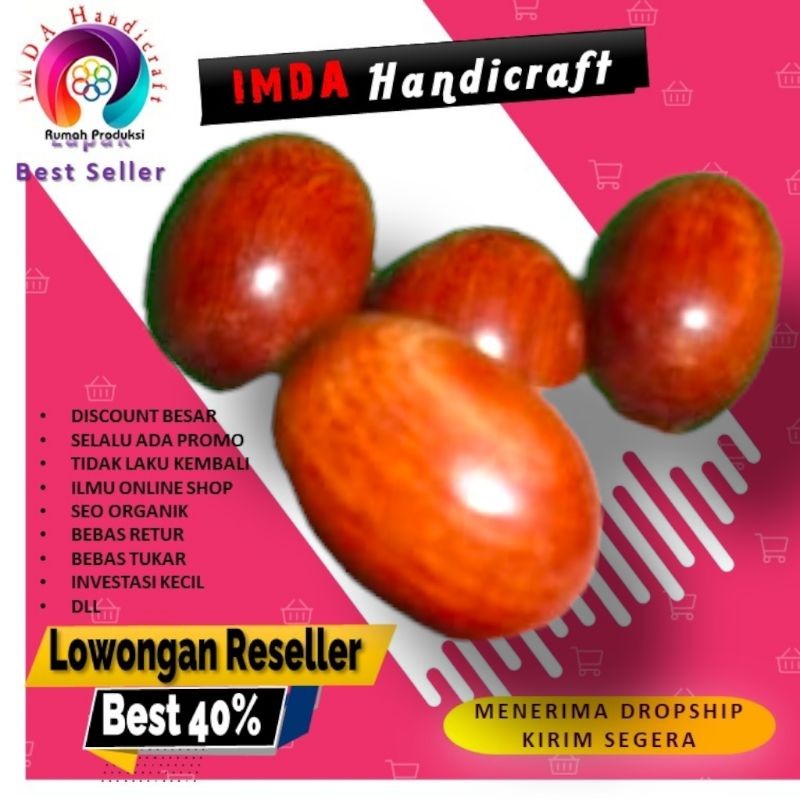 IMDAHANDICRAFT Mata Cincin KAYU LANGKA GALIH NAGASARI 10 12 15 mm by IMDA Handicraft