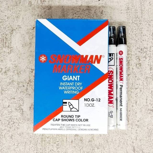 

(PST.ATK) Spidol Snowman Permanen Hitam