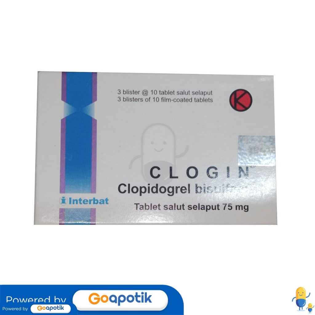 Clogin 75 Mg Box 30 Tablet
