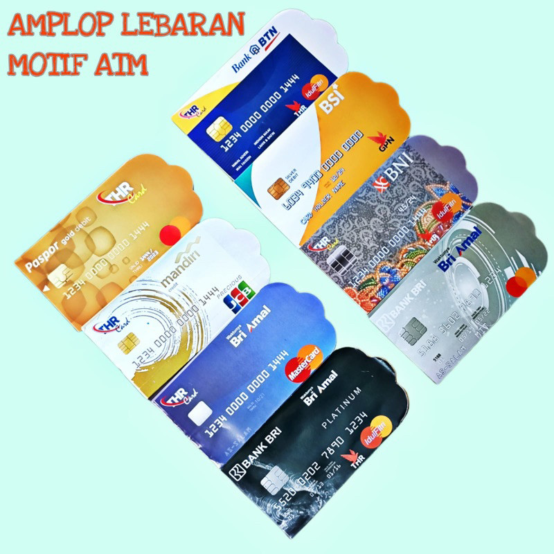 

(MGS) AMPLOP LEBARAN 2025 MOTIF ATM 1PAK ISI 10LEMBAR / AMPAU / AMPLOP LEBARAN / ATM UANG MASJID UK 11x7cm /