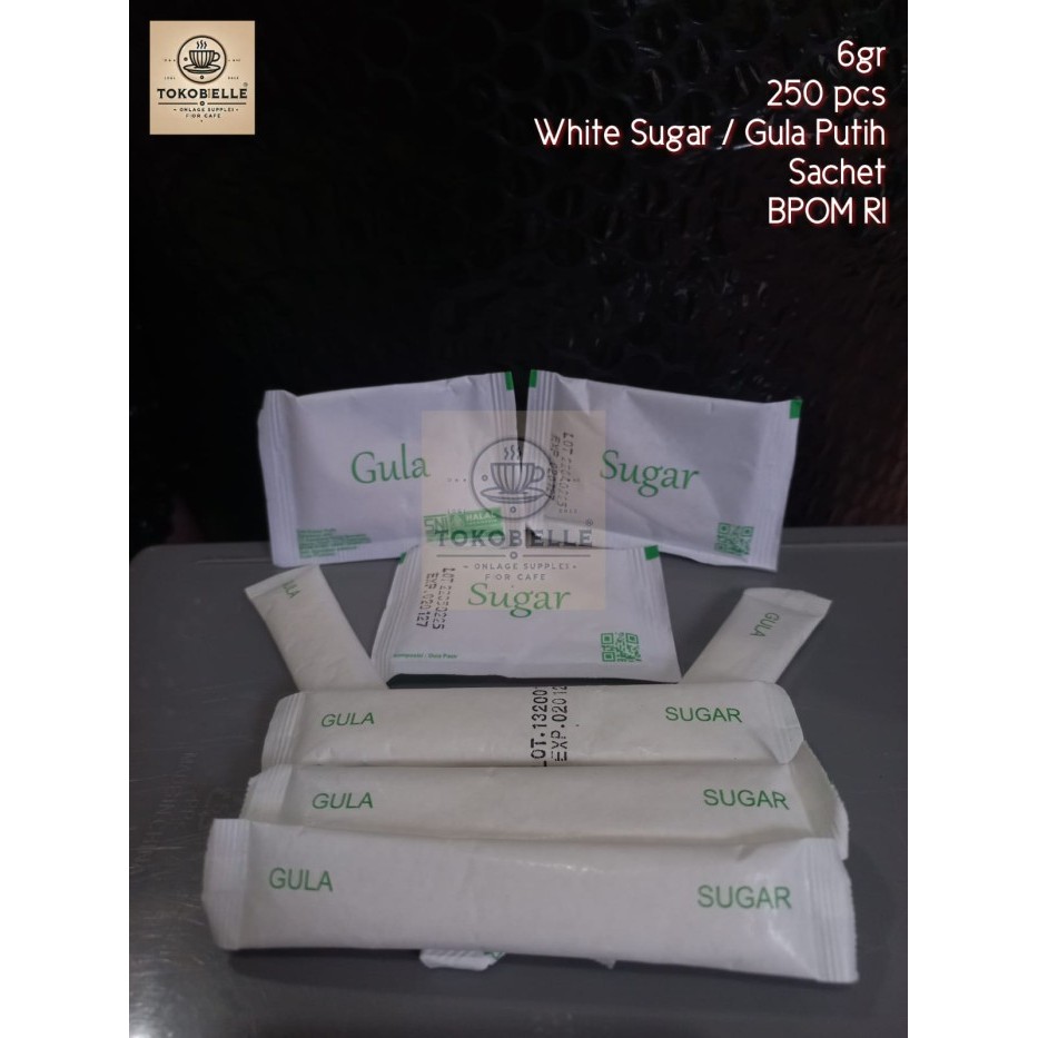 

White Sugar Sachet / Gula Putih Sachet isi 100 pcs ( Kotak / Batang )
