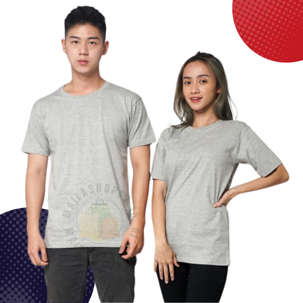 Pria Hitam Tshirt Katun Lilac Wanita Kaos Polos oblong Lengan Pendek Cotton Combed 30S Baju Kekinian