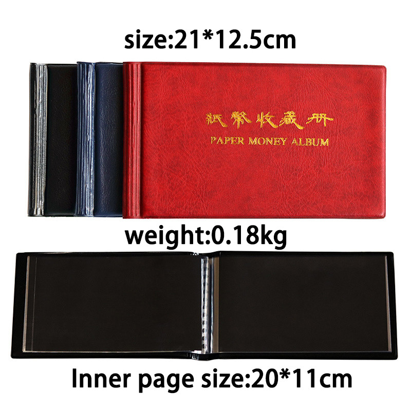 FX Album Uang Kertas Transparan / Album Bank Note Menyimpan Uang Kertas 195 110 Mm 40 Kantong