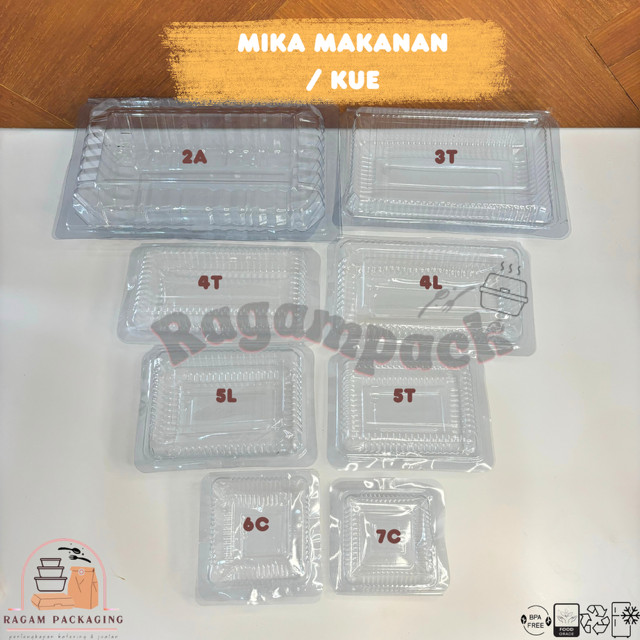 MIKA PLASTIK UNTUK KUE / MIKA MAKANAN 7C 6C 5L 5T 4L 3T 2A 2B / MIKA BENING / MIKA TEBAL / MIKA KUE 