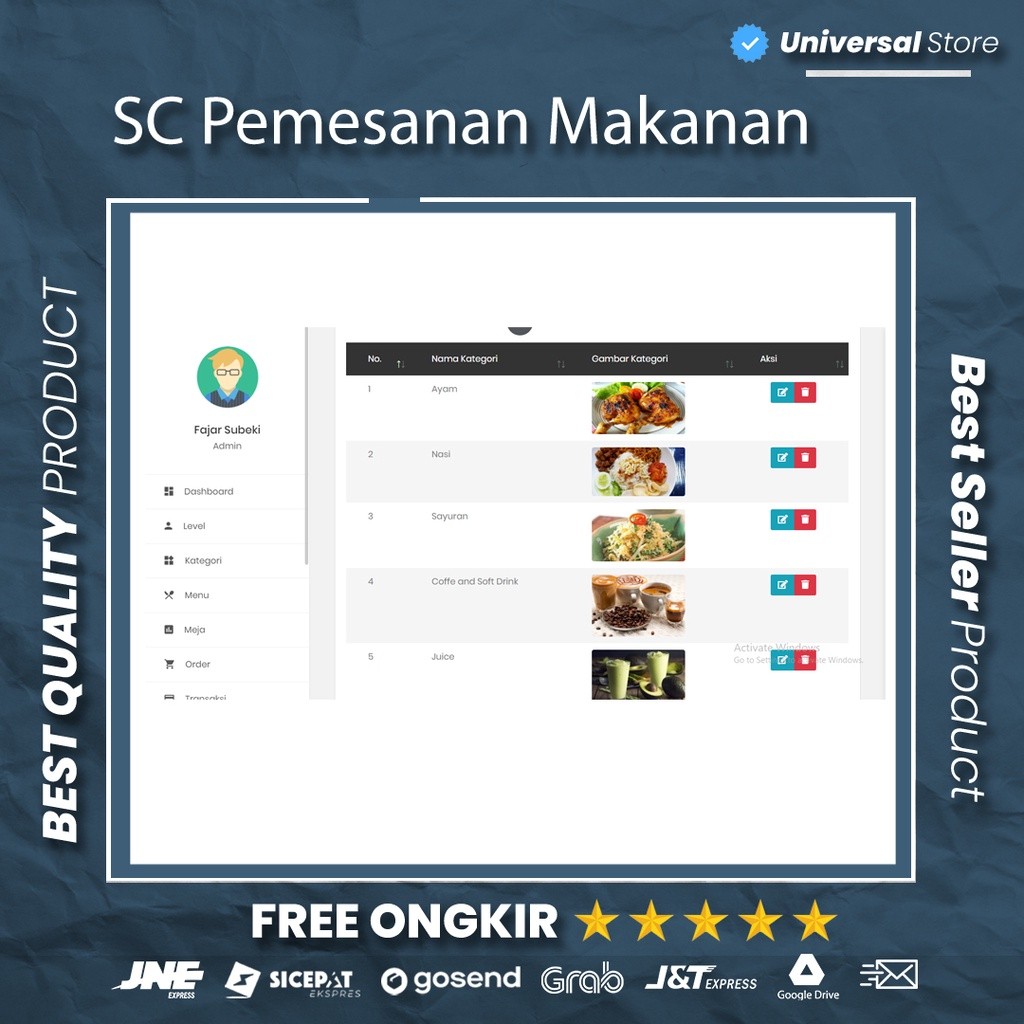 Aplikasi Source Code SC Pemesanan Makanan dan Sayuran APK Android Studio Premium Software Program