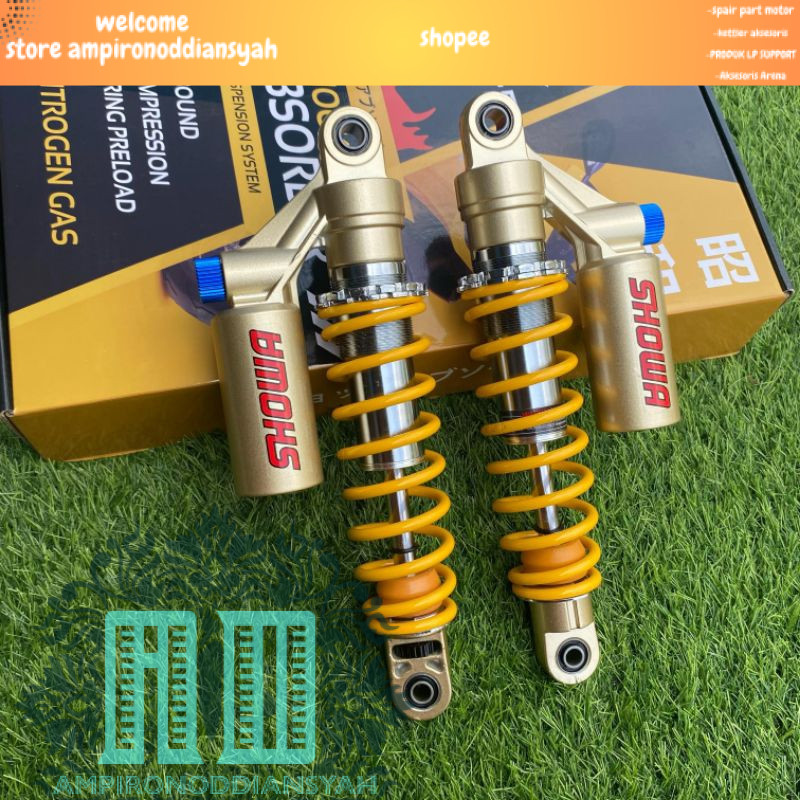 Shock Skok Belakang Showa import CB400 kuning 320mm/32cm Import Dobel Klik Click Fungsi