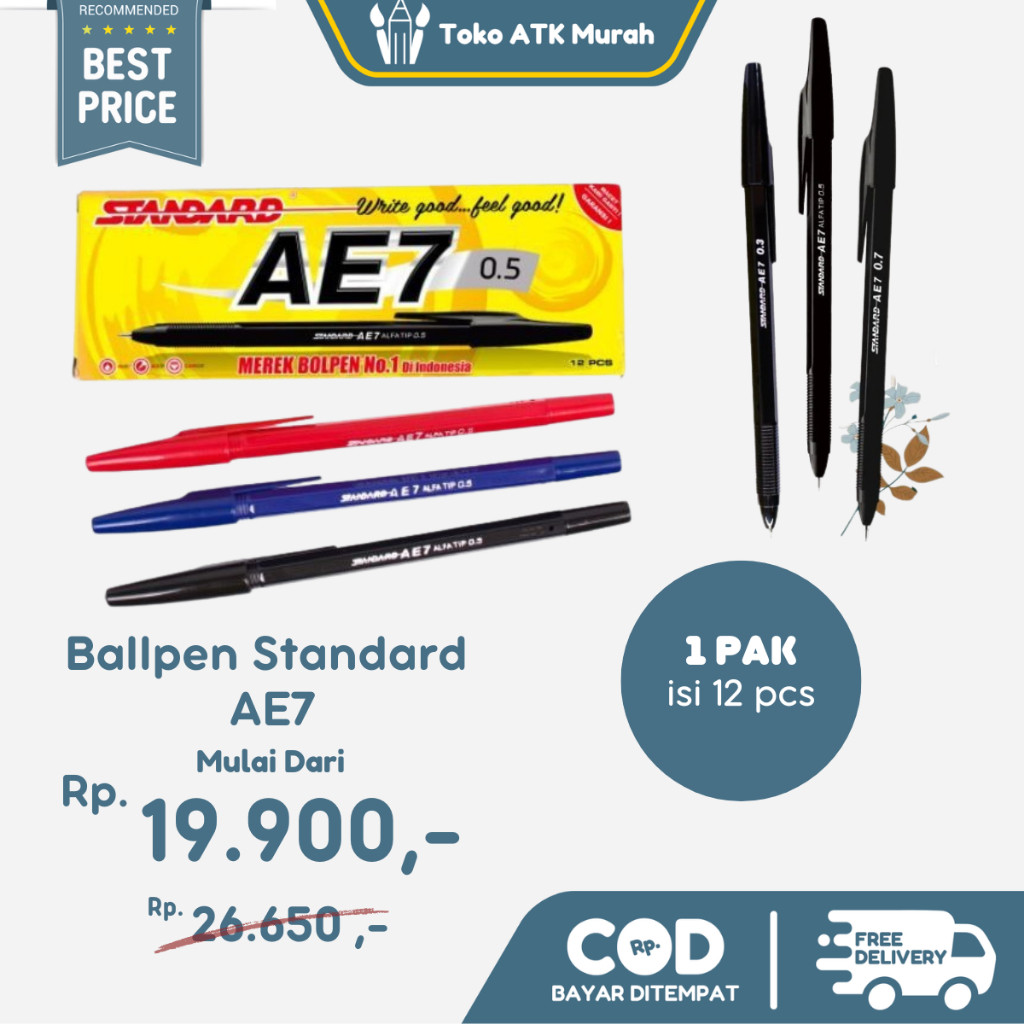 

Ballpoint / Pulpen Standard AE7 1 Pack / 12 pcs
