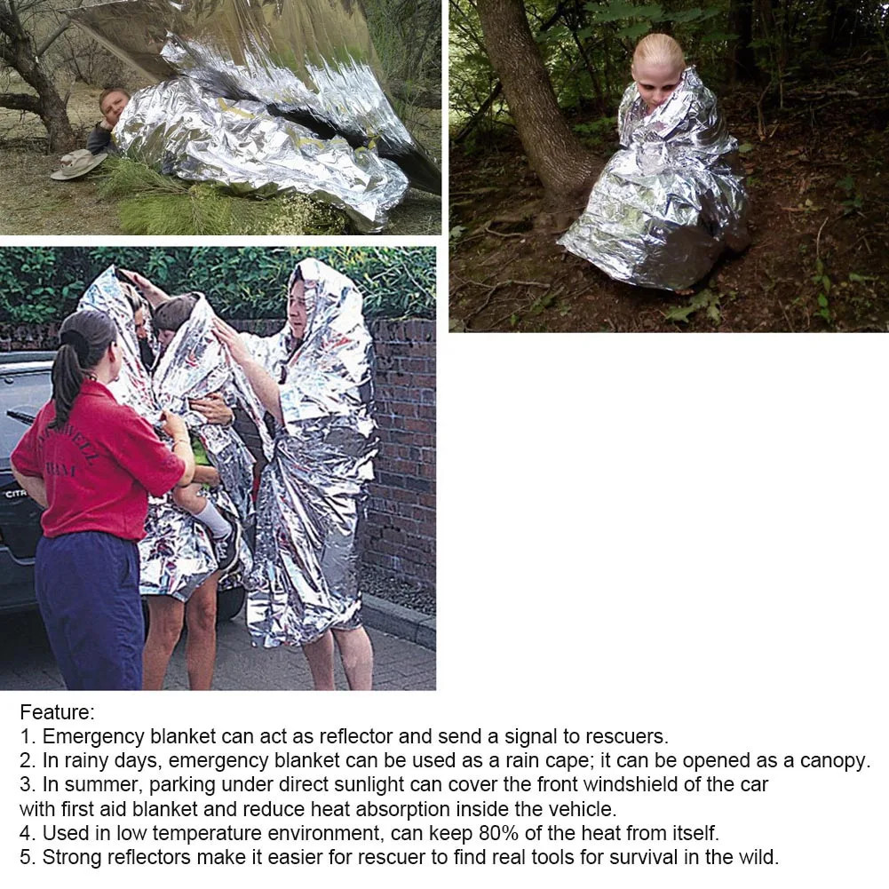 

Selimut Darurat Emergency Blanket Camping Thermal 150x240cm
