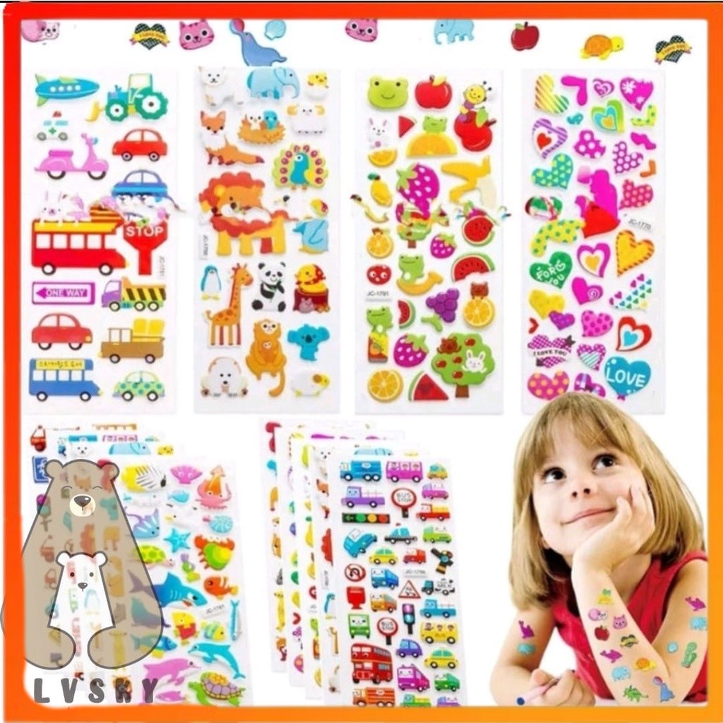 

SALE Mainan Stiker Anak Timbul 3D / Sticker Anak Perempuan / Stiker Anak / Sticker Timbul 3D Random