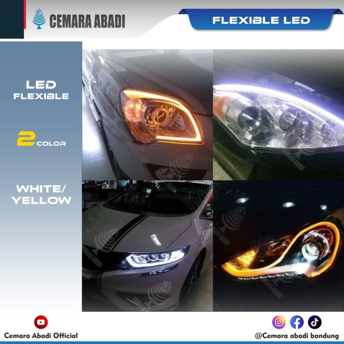Lampu Mobil Lampu senja/sein Flexible LED White Orange