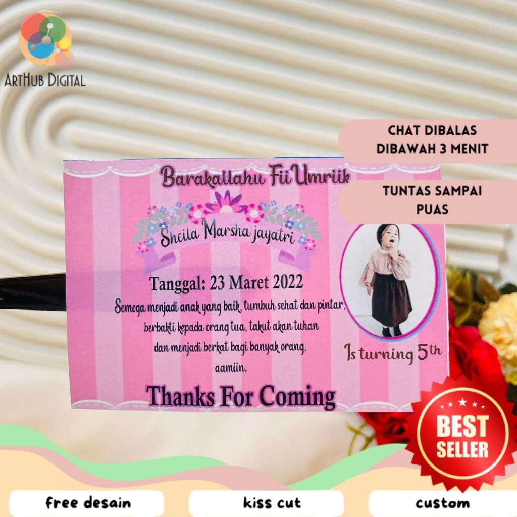 

AHD Stiker Ulang Tahun Anak Sticker Acara Birthday Label Ultah Ulang Taun Anak Print Termurah