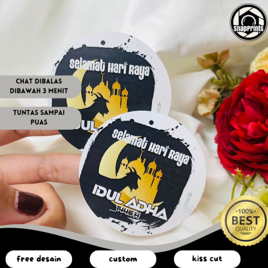 

SP Sticker Selamat Hari Raya Idul Adha Sticker Lebaran Haji Toples Cookies Free Desain Custom