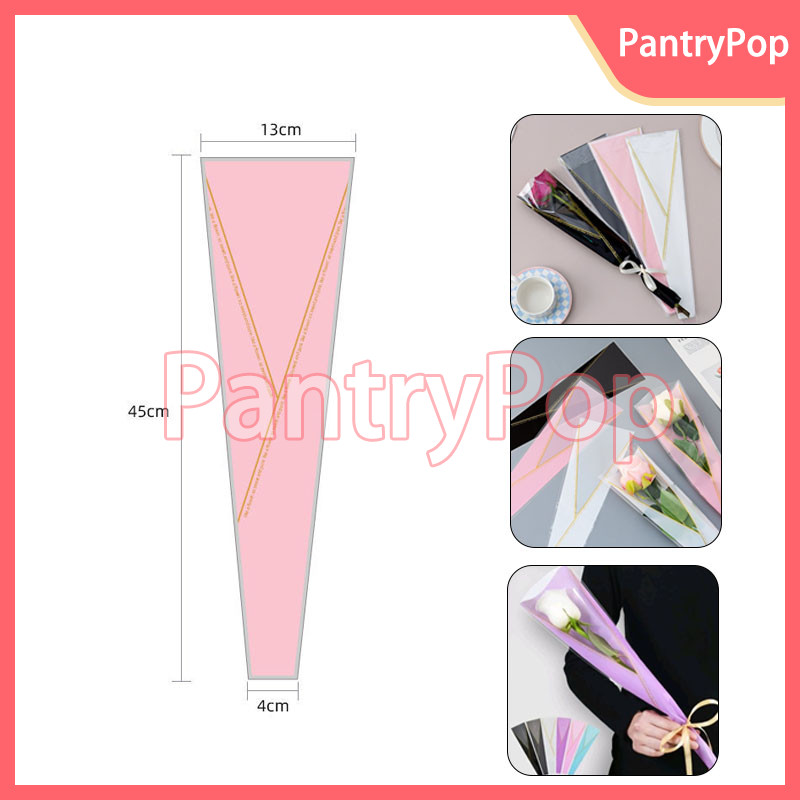 

Wrapping Plastik Untuk Mini Buket Rose / Single Flower Wrapping Cellophane / Kertas Bunga Single Waterproof Transparant / Bungkus Bunga Plastik