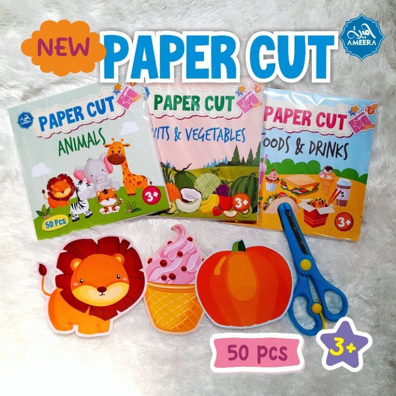 

(tb) Paper Cut Activity Latihan Menggunting Kertas Anak FREE Gunting